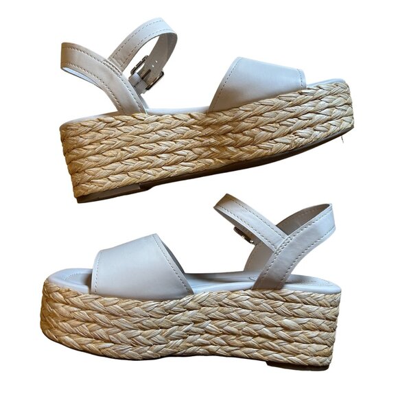 Marc Fisher Jellard 2 Platform Espadrille White Sandals Size 11M - Picture 4 of 7
